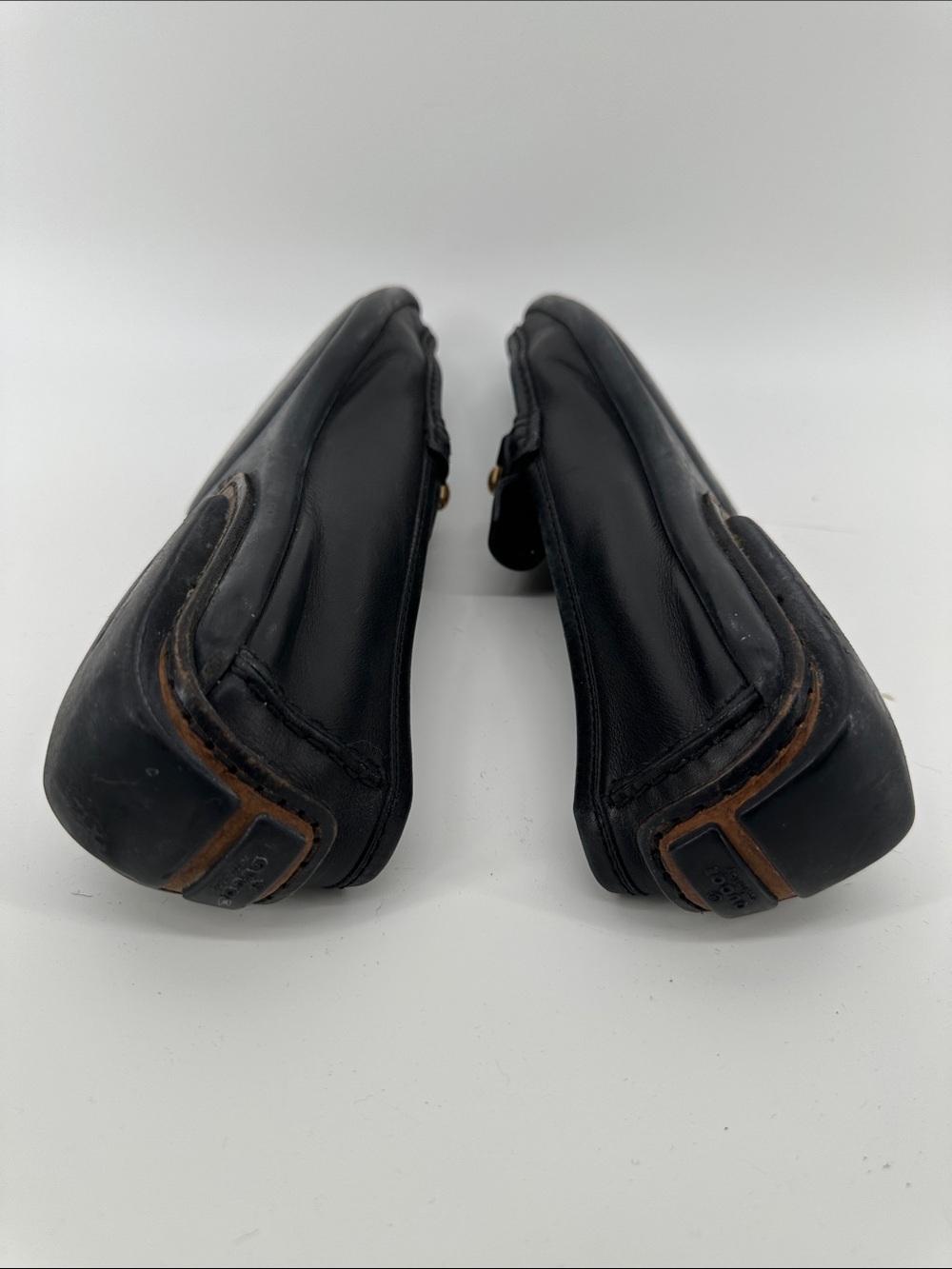 Vintage Gucci Black Leather Horsebit Loafers with Gold Hardware Women’s sz 11B - Picture 12 of 12